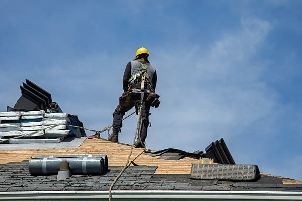 Professional Roof Repair technician working in Sanborn, NY
